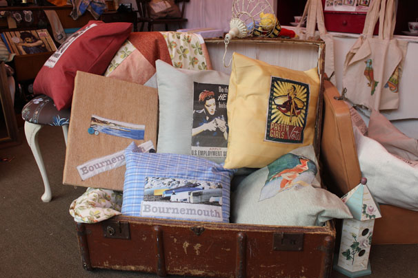Vintage-inspired photo cushions, Fishee Designs