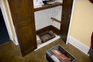 The thieves removed the back of the safe