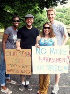 Holly Kearl at an anti-street harassment march in Washington DC