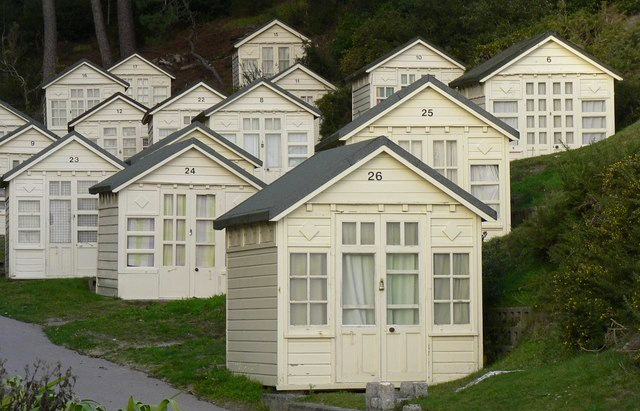 Canford Cliffs Chine Beach Huts Photo: Chris Downer