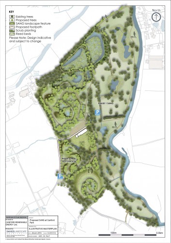 Suitable Alternative Natural Green space on Canford golf club. Photo: Canford Renewable Energy.