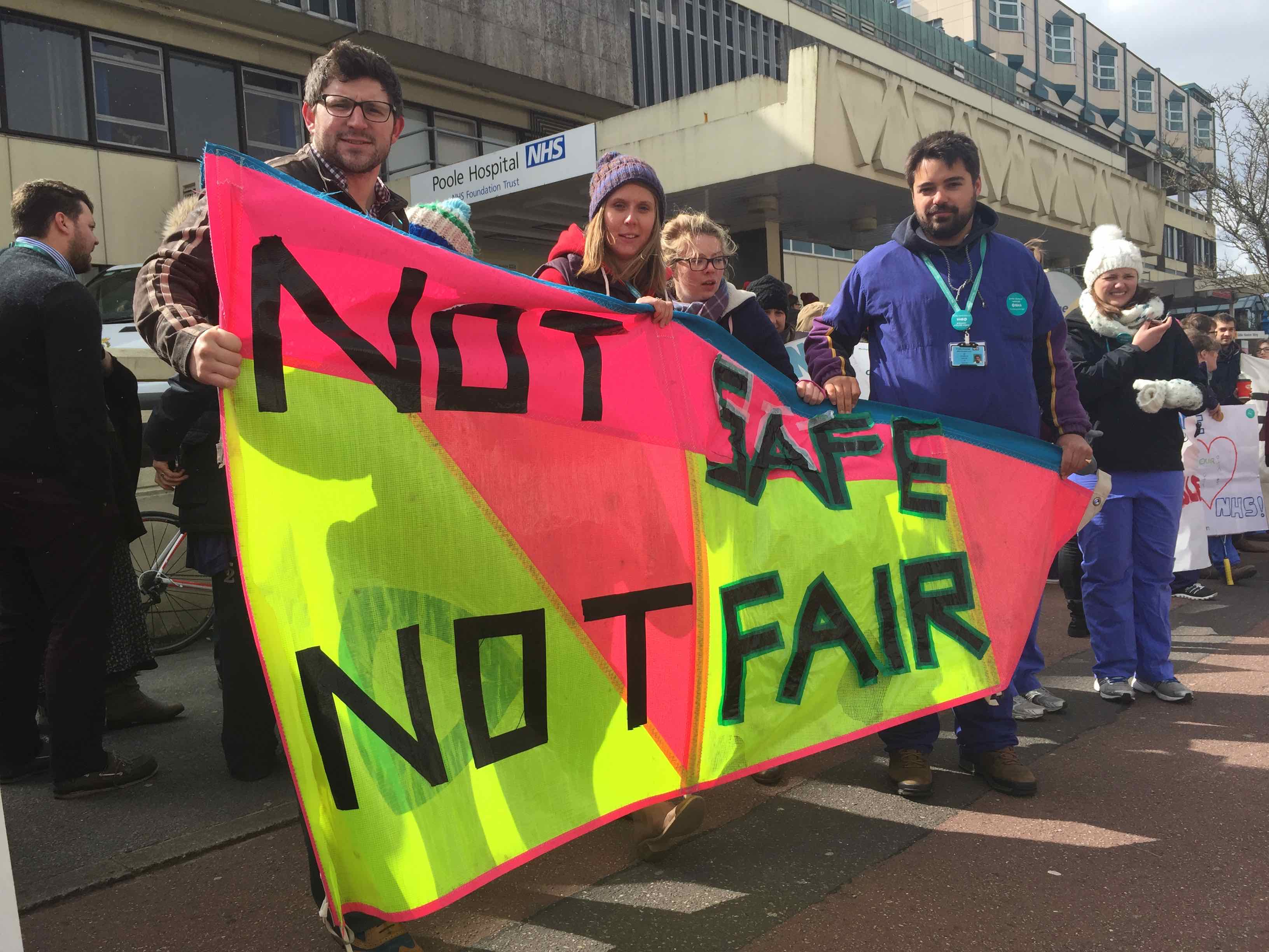 Junior Doctors Strike at Poole Hospital Photo: Kelly Lucas