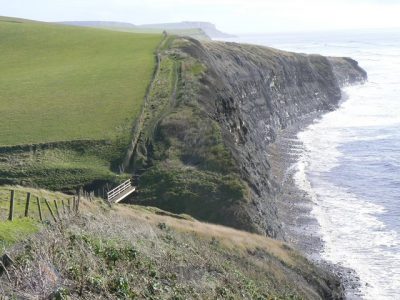 A photograph of the Dorset coastline