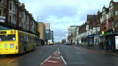 A photograph of Holdenhurst Road in Lansdowne, Bournemouth