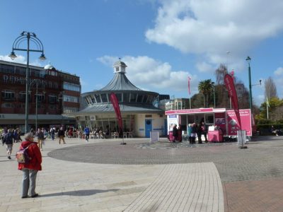 a photograph of Bournemouth town square
