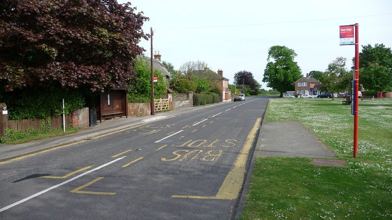 Burton village green bus stops