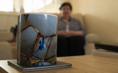 Helen's mug, cracked.