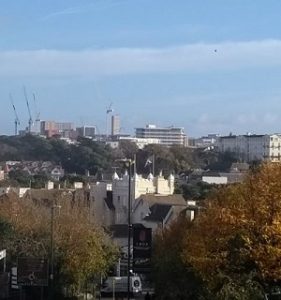 Photograph of Lansdowne redevelopment in Bournemouth looking eastwards from Bournemouth International Centre