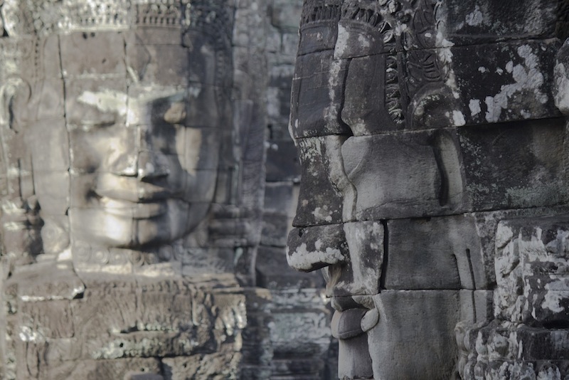 Two faced temple at Angkor Wat Cambodia