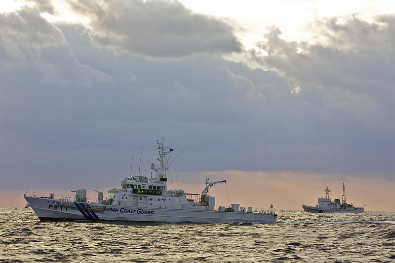 Japanese ships patrol the Senkaku islands