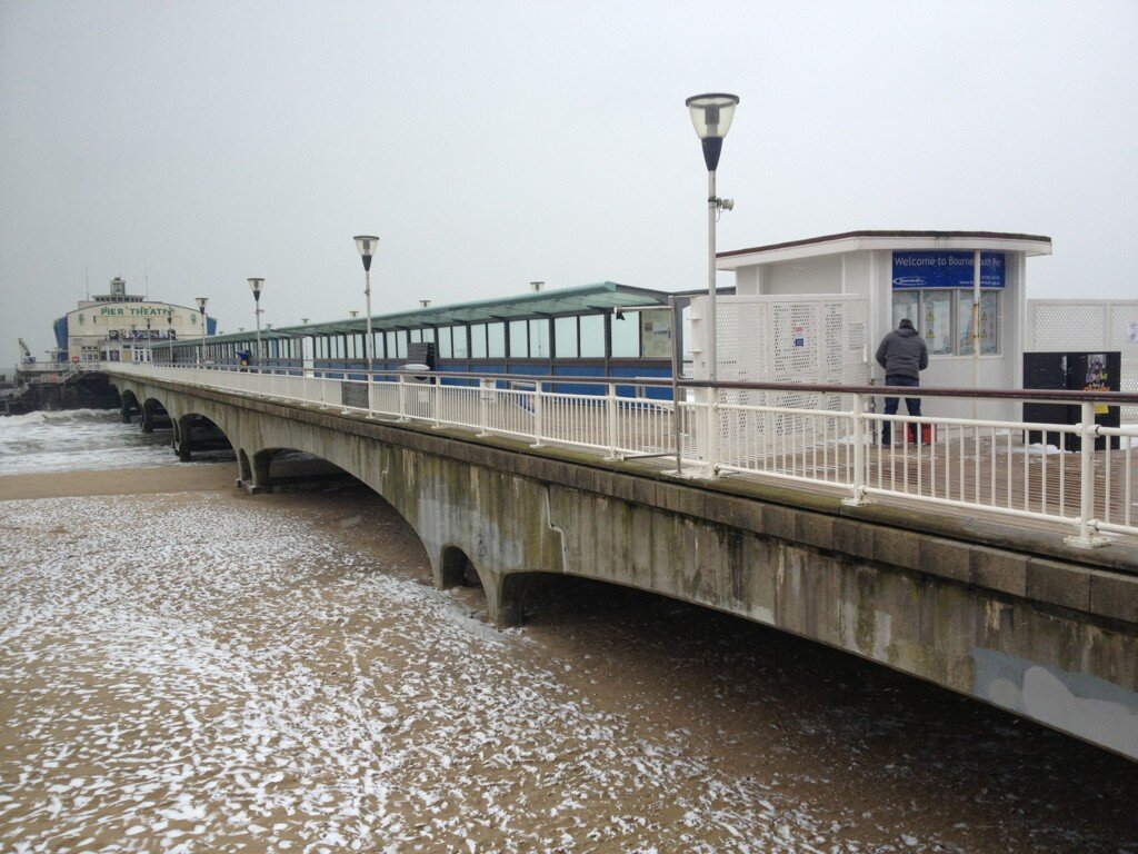 Bournemouth Pier snow