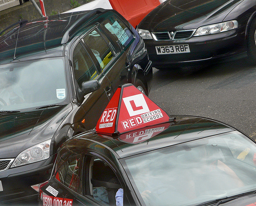 Driving school car.