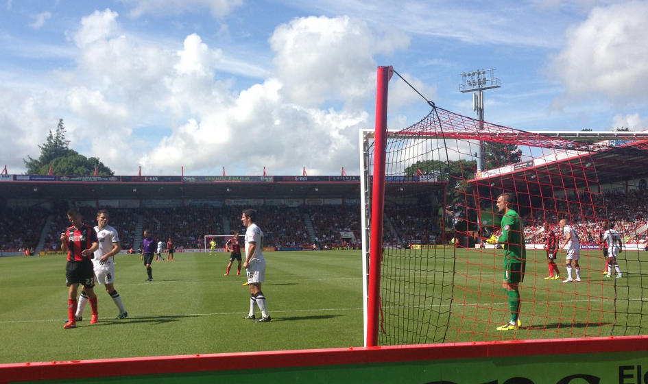 Bournemouth's attacking in their first home game of the season against Charlton. Photo: Daniel Matcham.