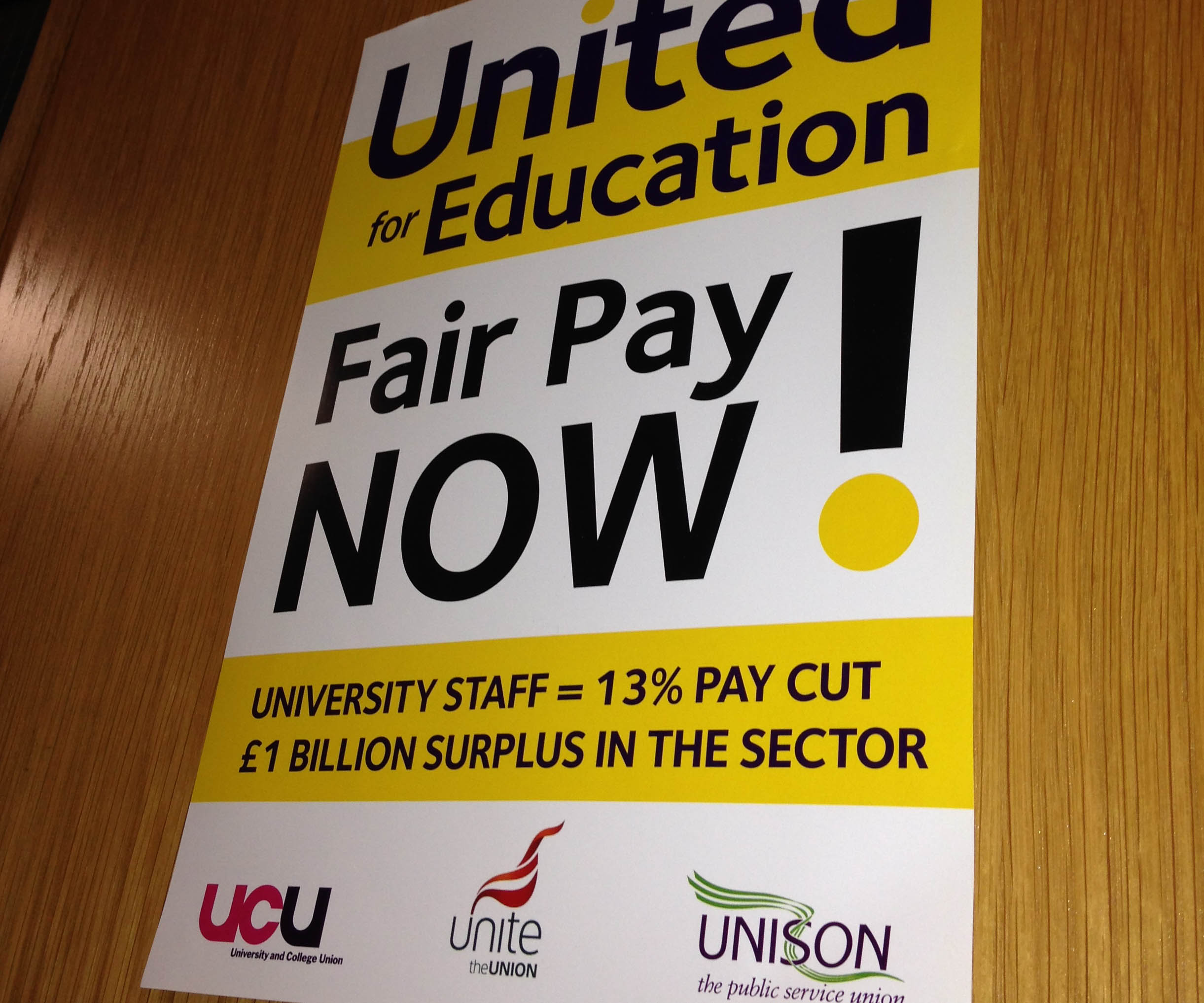 Joint union placard
