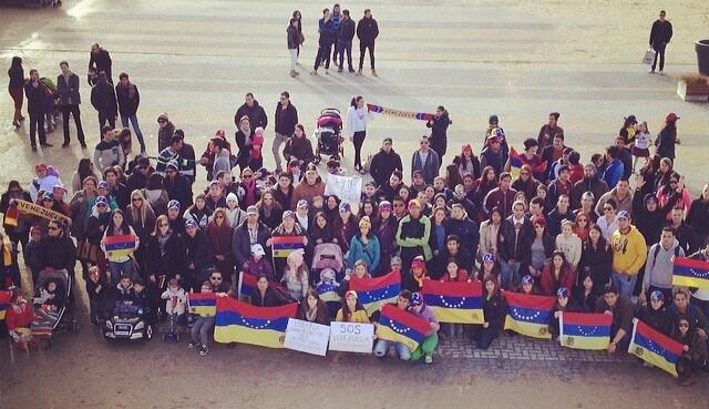 Venezuelans protest in Bournemouth