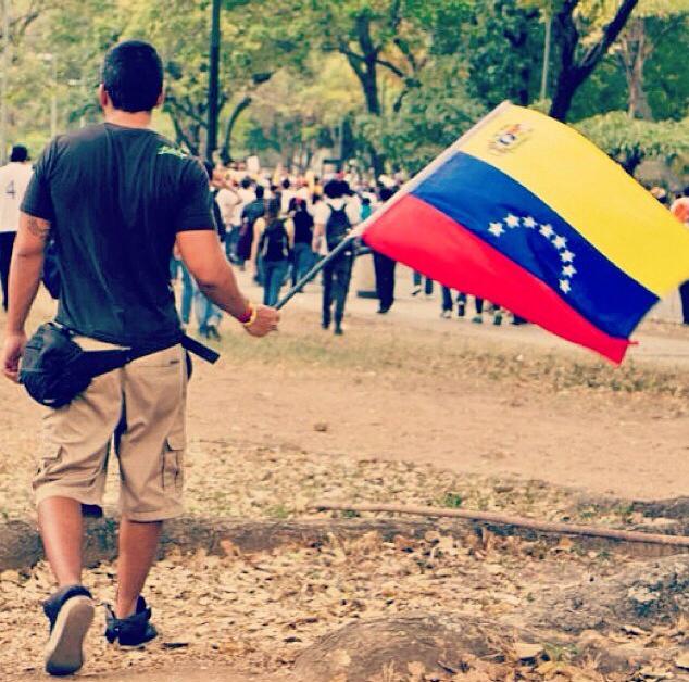 Student protest inside the Central University of Venezuela