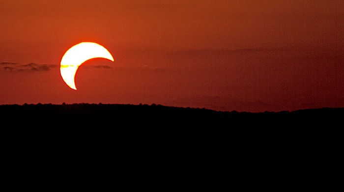 Photo of a partial solar eclipse