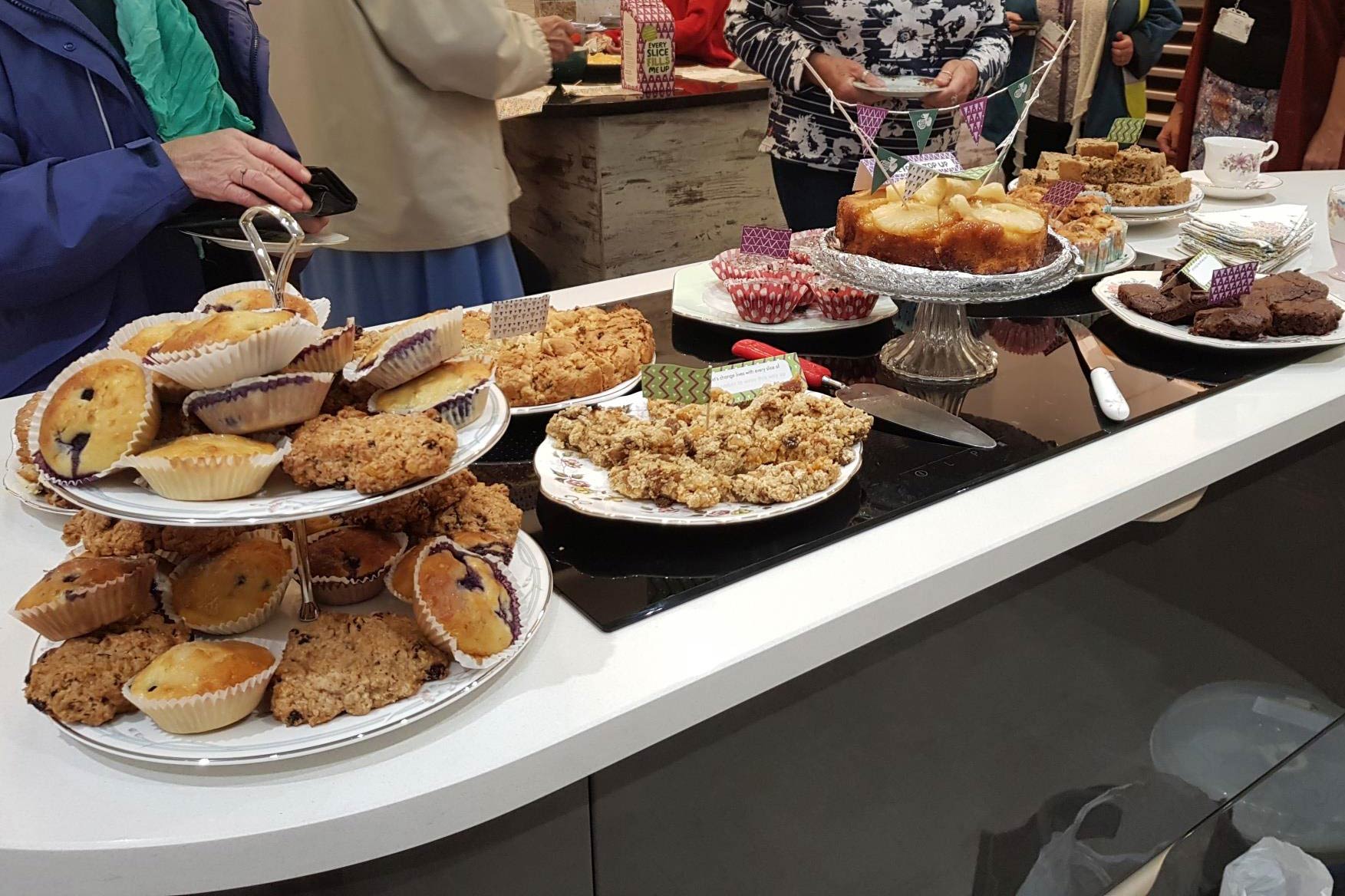 Photo of cakes from charity coffee morning.