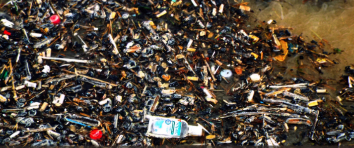 Photo of plastic on Bournemouth beach from Storm Brian