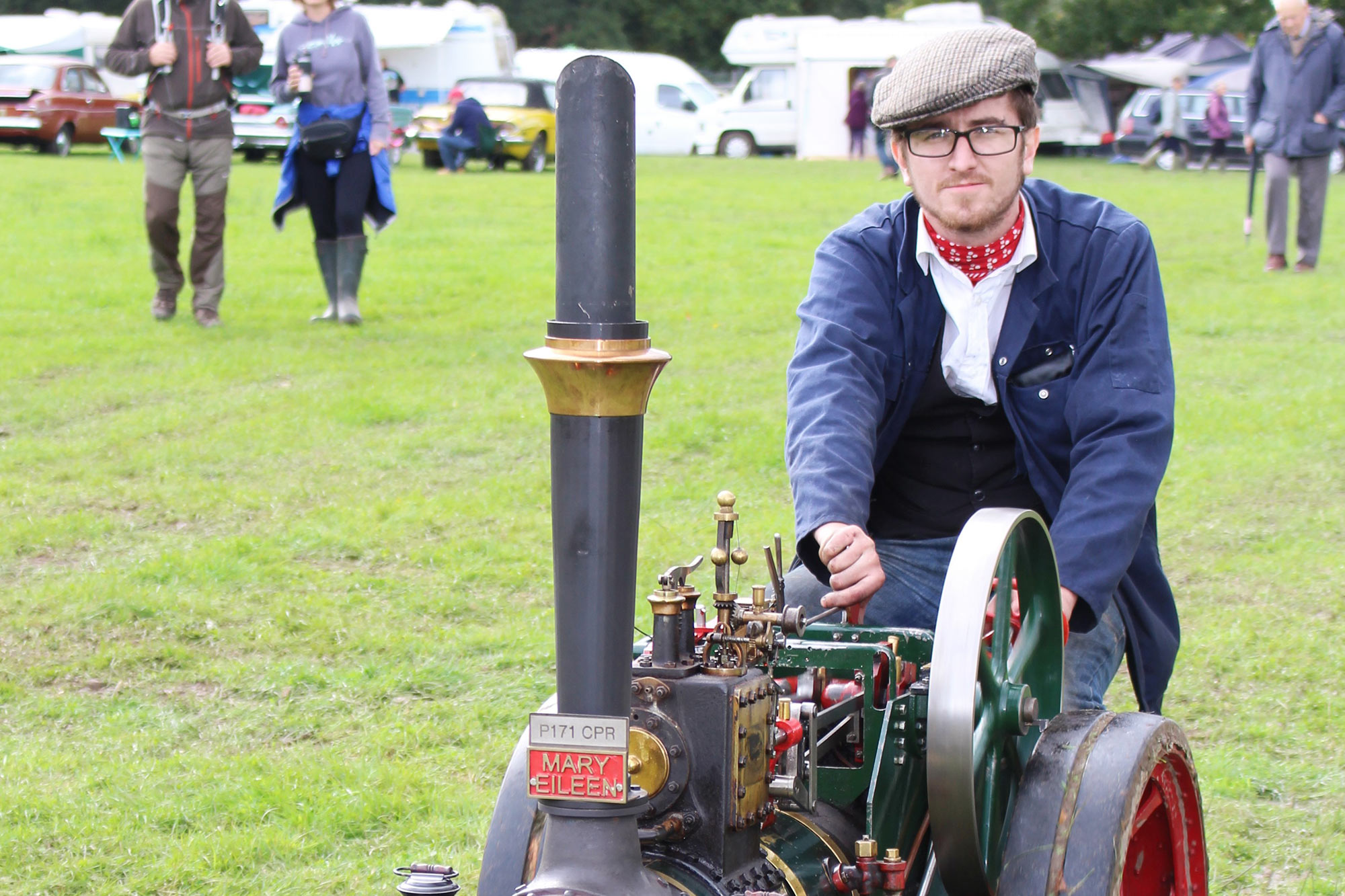 Miniature steam engine at Burley charity show