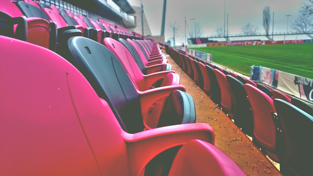 Football seats.