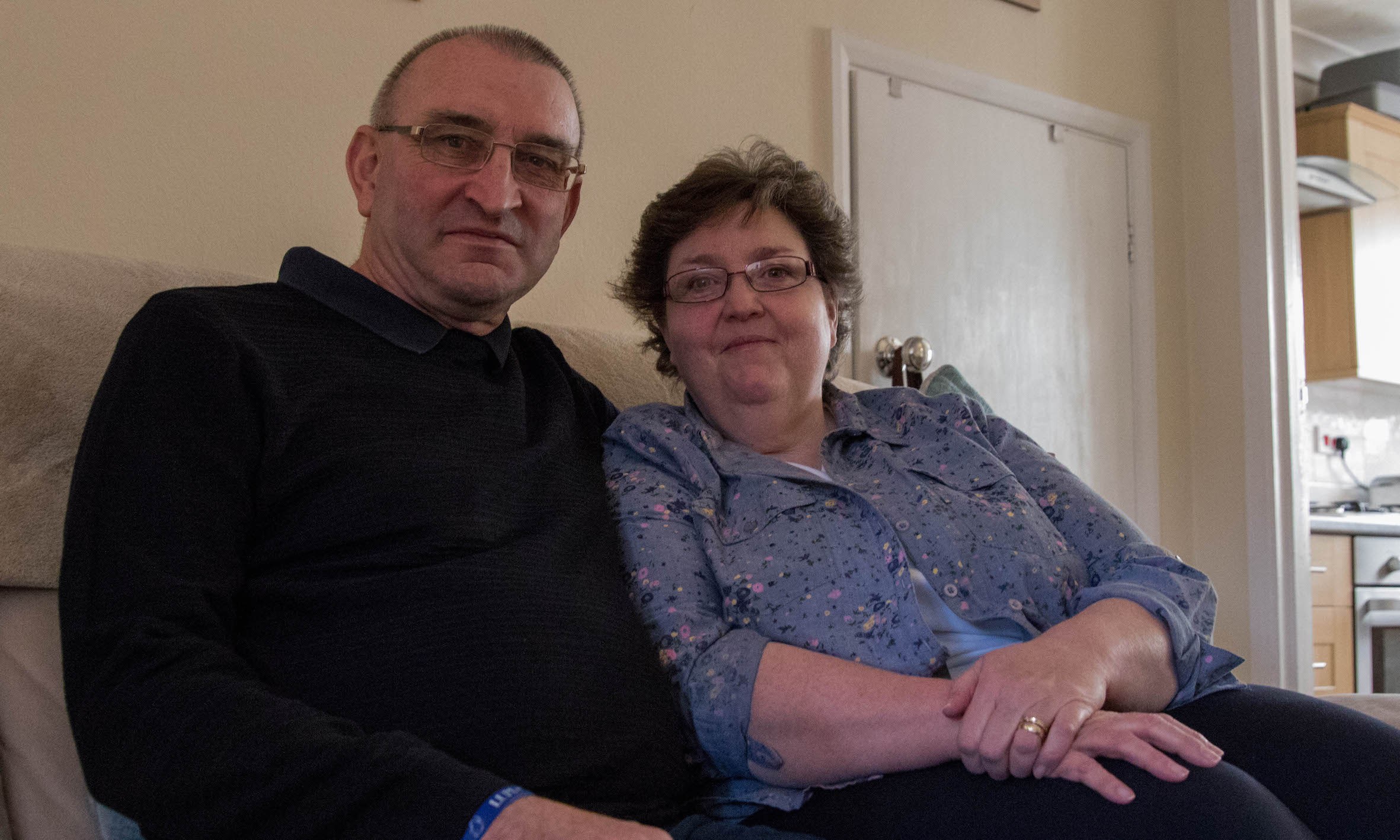 Photo of Helen Bifield, who has lupus, and her husband Stuart