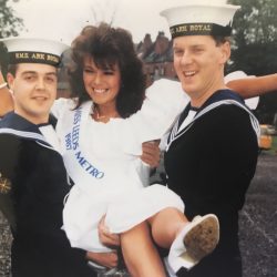 Angie Beasley, competing for Miss England in the 1987