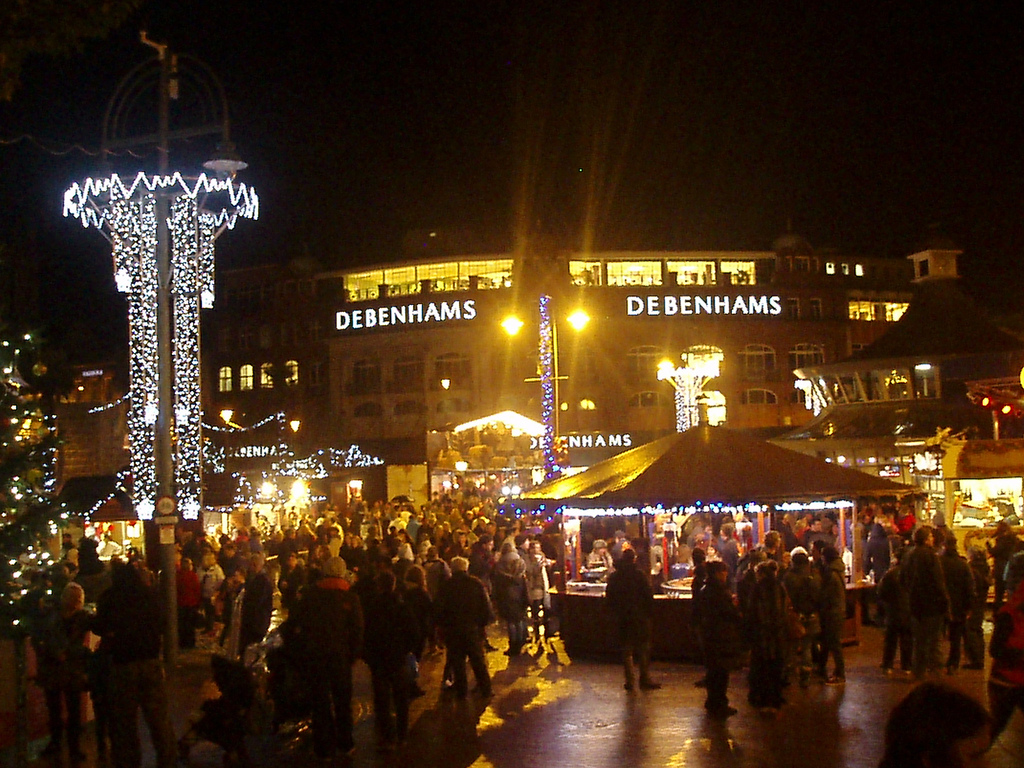 Bournemouth Christmas Market at night