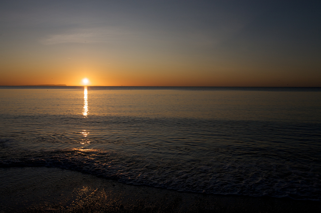 Poole Bay sunset view