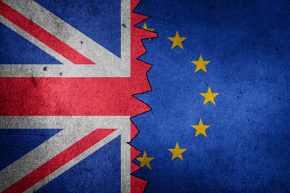 British and European flag.