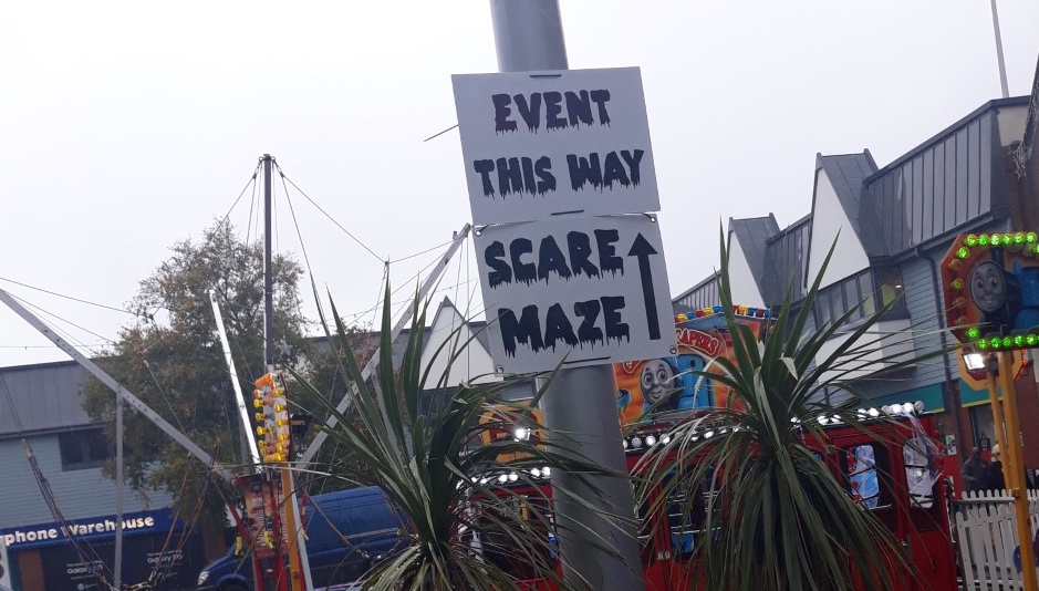 Event sign at Zombie Fest