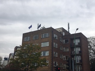 Flats with EU flags