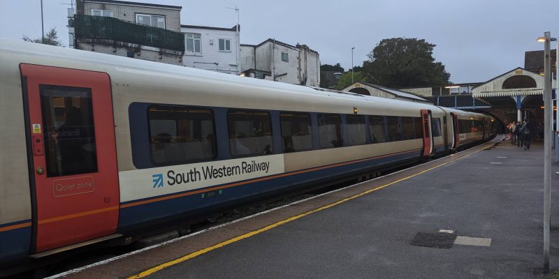 Photo of the train stranded at Branksome