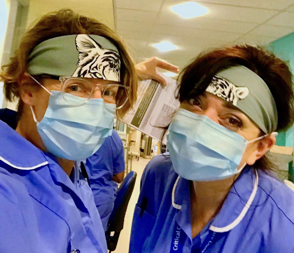 NHS Nurses wearing headbands