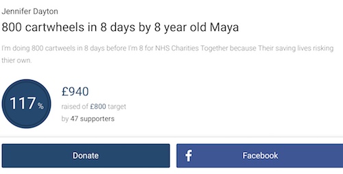 fundraising result of Maya Welch