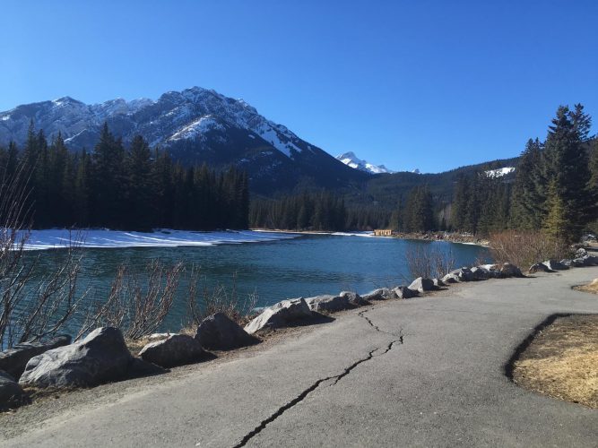 A view of the mountains around Banff