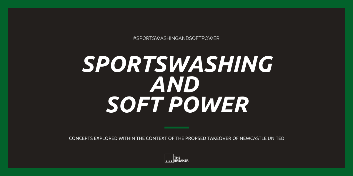 The cover image of radio documentary Sportswashing and Soft Power