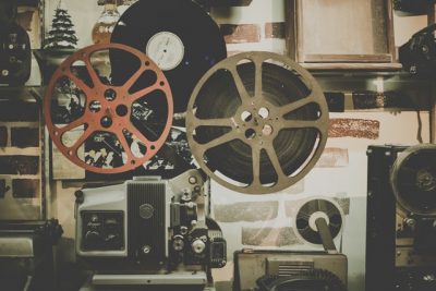 Picture of a reel, how celluloid films are shown.