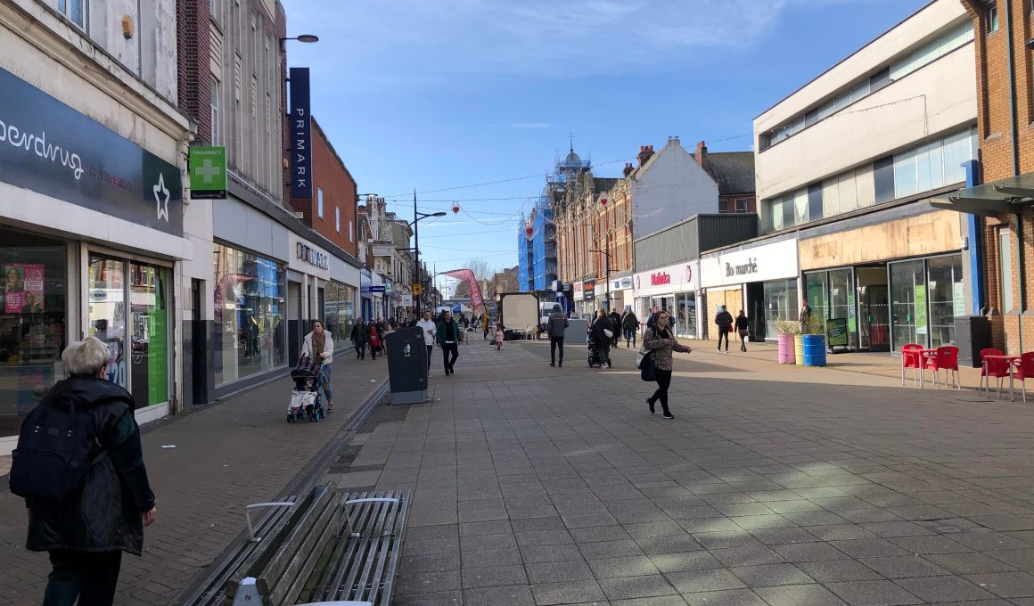 A row of shops in Bournemouth town centre