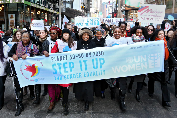 2016 theme: Planet 50–50 by 2030: Step It Up for Gender Equality - Photo: UN Women/Ryan Brown